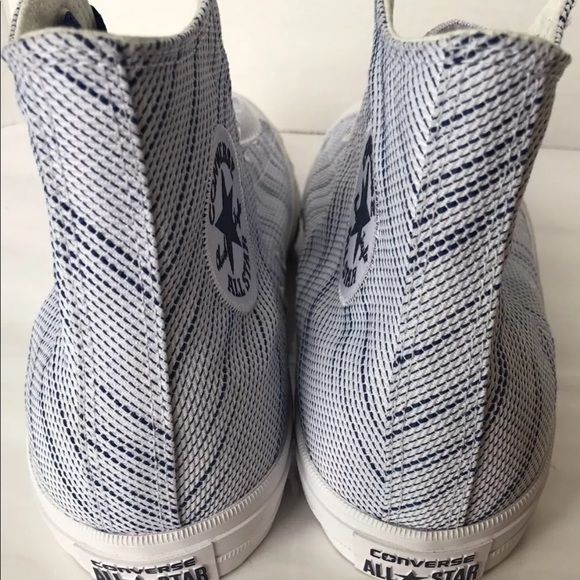CONVERSE Chuck Taylor Hi Top Sneakers M12 W14 Blue White Stripe - Picture 2 of 9